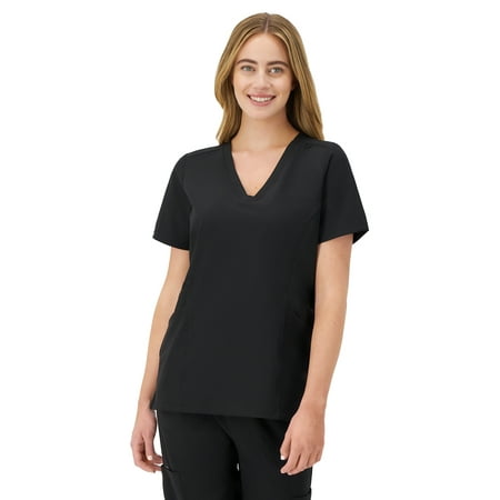 Hanes Womens Hanes Women's Scrubs V-Neck Scrub Top, Comfort Fit, Short Sleeve, Sizes S-3XL