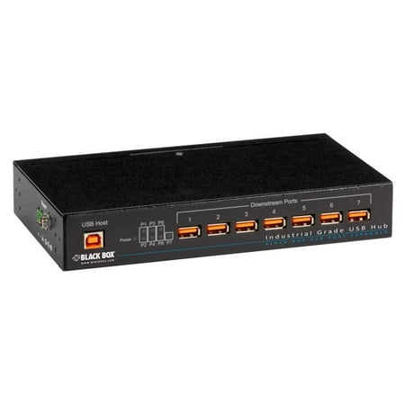 UPC: 0822088100720 | Black Box ICI207A Industrial Grade USB Hub – 7 Port