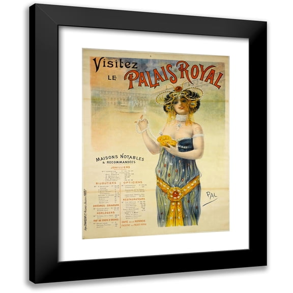 Jean de Paleologue 12x14 Black Modern Framed Museum Art Print Titled - Visit the Royal Palace (1890-1900)