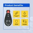 thumbnail image 6 of Key Fob Keys4Less Replacement for Chrysler Town & Country 2009 FCC IYZ-C01C IYZC01C Part Number 56046713 56046713AG Pack of 2, 6 of 8