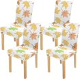 thumbnail image 1 of RYLABLUE Fall Autumn Color Leaves Stretch Chair Cover Protector Seat Slipcover for Dining Room Hotel Wedding Party Set of 4, 1 of 5