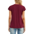 thumbnail image 6 of Cueply Womens Casual Tops Summer Short Sleeve V Neck T Shirts Loose Tunic Tops, 6 of 6