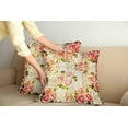 thumbnail image 2 of Ambesonne Retro Throw Pillow Cover 2 Pack, Psychedelic Floral Motif, 24", Pink Green Cream, 2 of 7