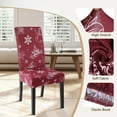 thumbnail image 3 of Christmas Dining Chair Covers Set of 4,Stretch Printed Kitchen Chair Cover Washable Spandex Xmas Parsons Chair Protector Slipcovers for Christmas Decoration,Holiday Party(Xmas Snowflake), 3 of 7