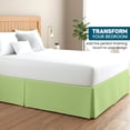 thumbnail image 2 of 9-Inch Drop Full XXL Size 54" x 84" Sage Solid Bed Skirt Split Corner Pleated Style Easy Fit Easy Care 100% Egyptian Cotton 500 Thread Count, 2 of 6
