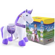 PonyCycle Ride-On Unicorn Toy, with Sound, No Battery, Hand Brake, Ages 3-4, Purple, Ux306