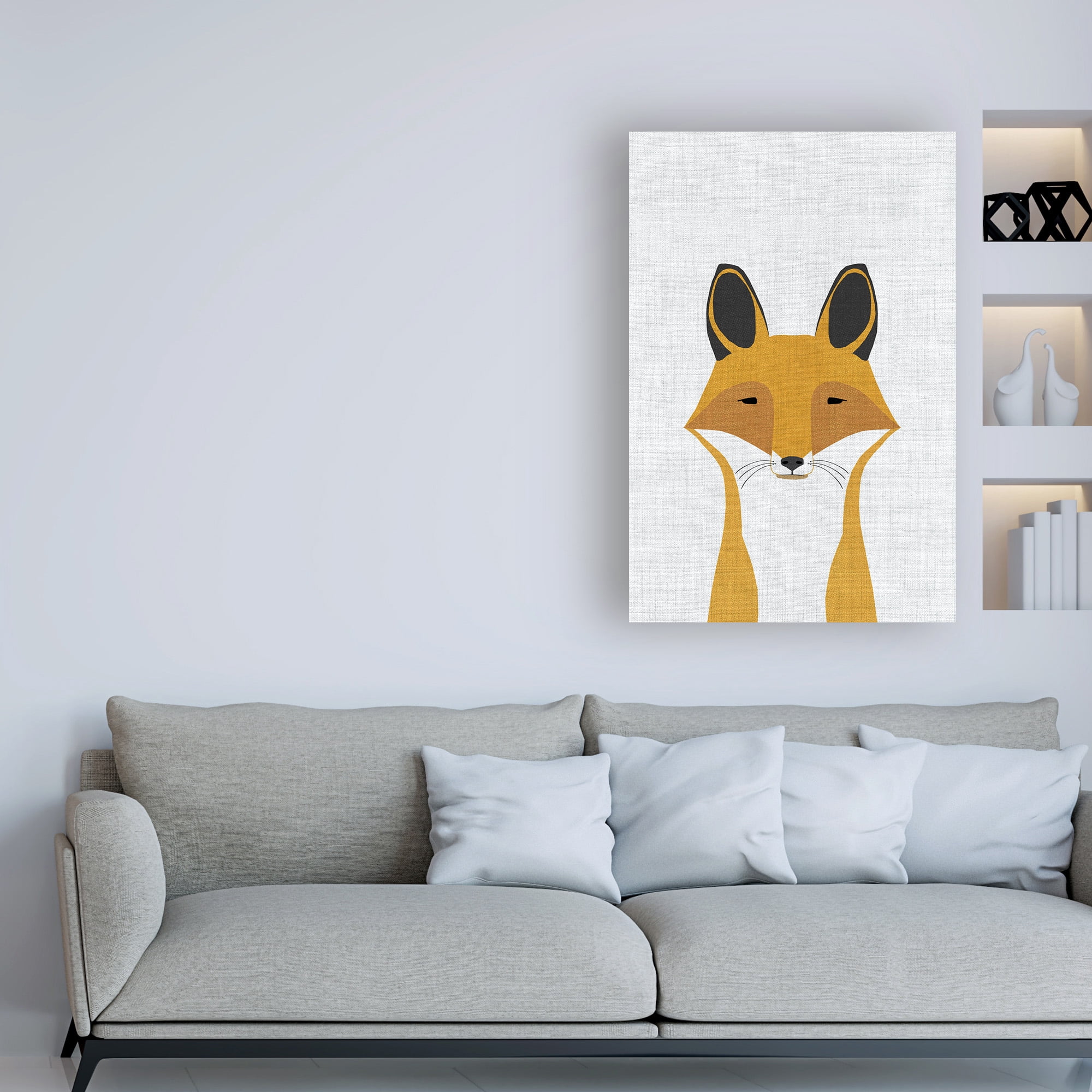 Trademark Fine Art 'Foxy' Canvas Art by Annie Bailey Art