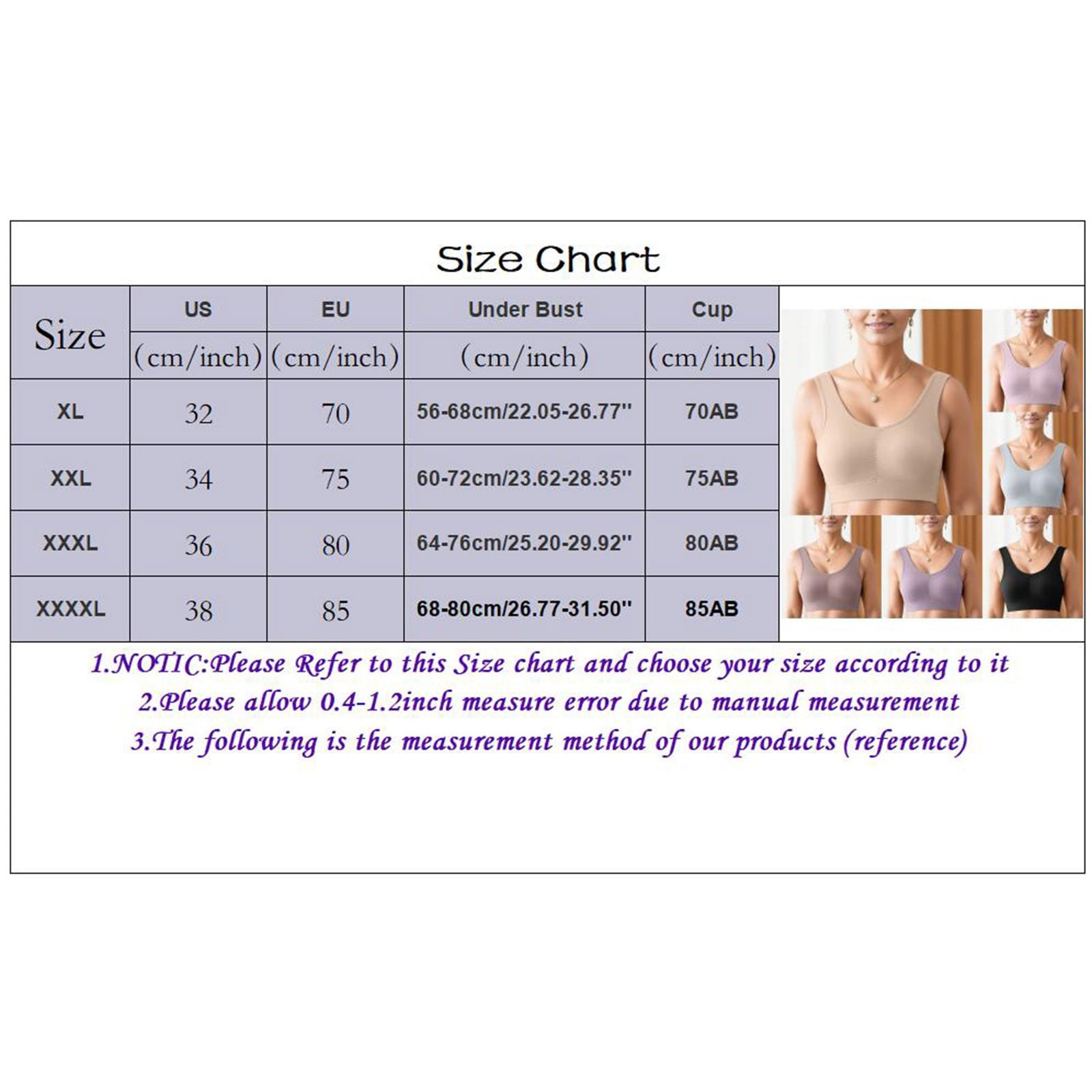 Aayomet Sports Bras for Women Elderly Large Sized Ice Silk Bra With No Steel Rim Tank Top Style Gathering Anti Black XXXXL Walmart