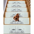 thumbnail image 2 of Mushroom Stair Treads for Wooden Steps Indoor Runner Rug Carpet, Black Lines Botanical Butterfly Spring Floral 7 Pieces Peel and Stick Staircase Step Treads Covers Washable Throw Door Mats, 30"x8", 2 of 6