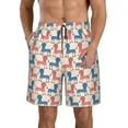 thumbnail image 2 of Uemuo Cartoon Poodle Dog Pattern Men's Swim Trunks Hawaiian Beach Bathing Suit Swimsuits Beach Quick-Dry Shorts with Pockets-XX-Large, 2 of 9