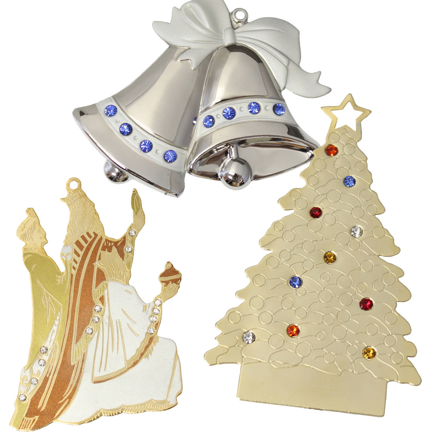 Gloria Duchin Jewel Christmas Ornaments, 6Piece Set