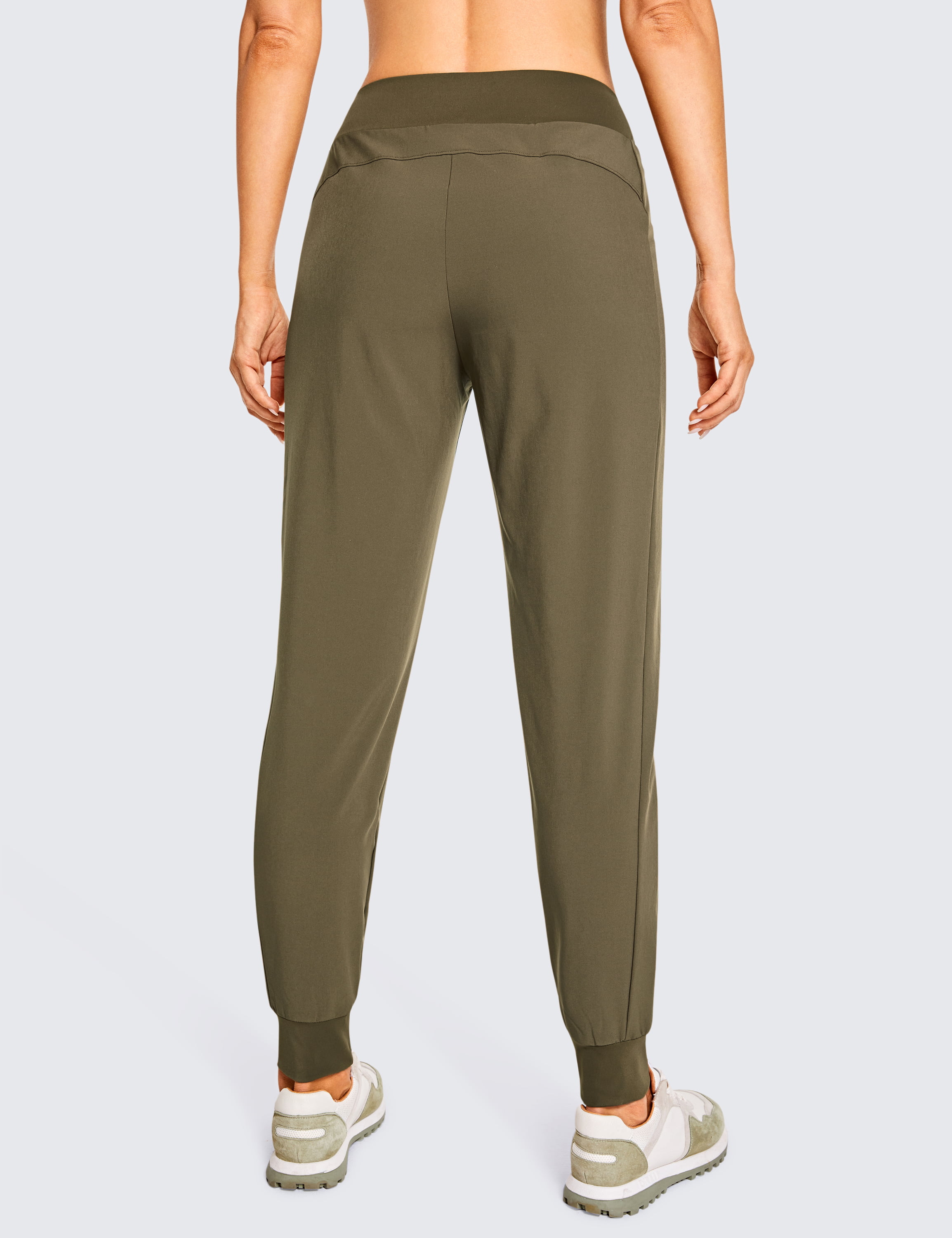 CRZ YOGA Women's Double Layer Athletic Joggers Sweatpants with Zipper  Pockets Comfy Lounge Workout Pants with Elastic Waist - Walmart.com