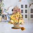 thumbnail image 1 of Mini de Navidad con decoración de mesa de luz con bolas, accesorios de fiesta con lazo, Kit de de Navidad DIY, adorno navideño para boda 35 cm 1378 pulgadas, 1 of 8