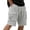 ZA-Gray shorts for adult, variant on cllios Waffle Knit Cargo Shorts for Men Multi Side Flap Pockets Elastic Drawstring Waist Solid Color Casual Summer Streetwear Shorts
