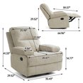 thumbnail image 4 of BALICHUN Recliner Chairs for Adults,Rocking Glider Chairs for Nursery,Ergonomic Living Room Chairs with Level, Overstuff Armrest& Backrest(Beige), 4 of 9