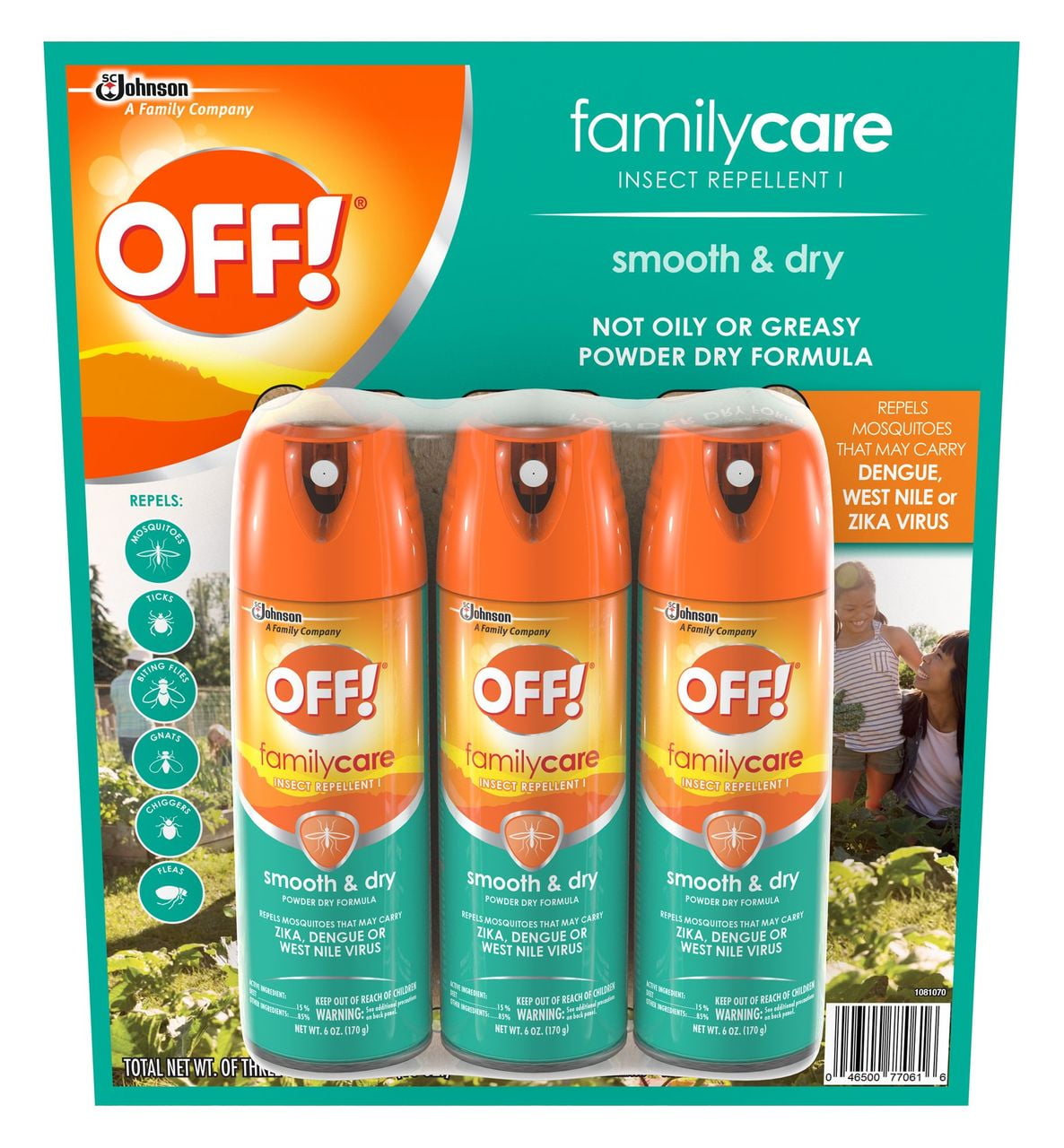 Product of OFF! Smooth and Dry Insect Repellent, 3 pk./6 oz.