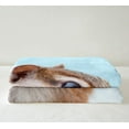 thumbnail image 3 of Kawaii Ground Squirrel Fleece Blanket Cute Hamster Sherpa Blanket, Brown Nut Blanket Blue Sky Throw Blanket for Sofa, Lovely Wildlife Flannel Blanket Fluffy, 3 of 6