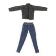 thumbnail image 3 of HILABEE 1/12 Scale Female Miniature Jacket Suit, Figure Leather Coat Suit, DIY Accessory, 3 of 9