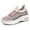 Beige/Gray, variant on Women's Wedge Knit Sneakers, Breathable Mesh Comfort Platform Walking Shoes