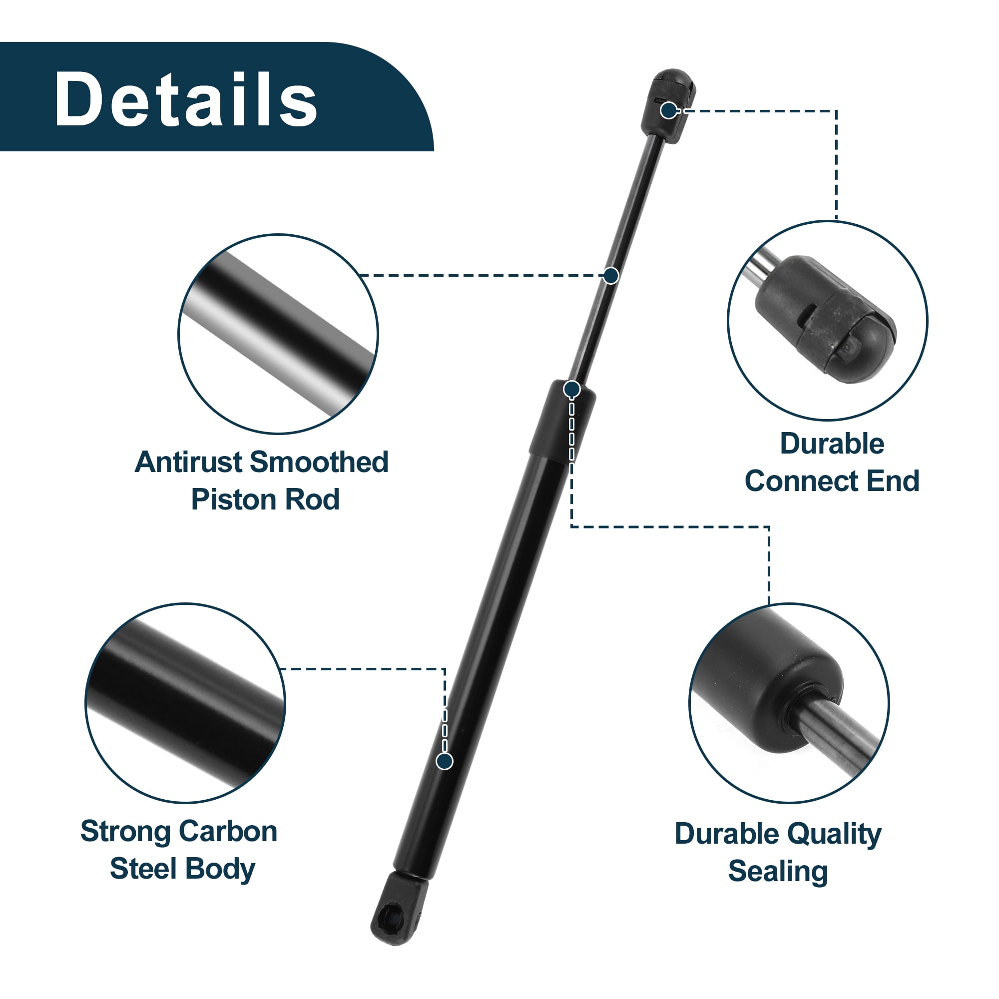 Unique Bargains 2Pcs Lift Supports for Chevrolet Corvette 1997-2004 No.9L7Z16C826A Black