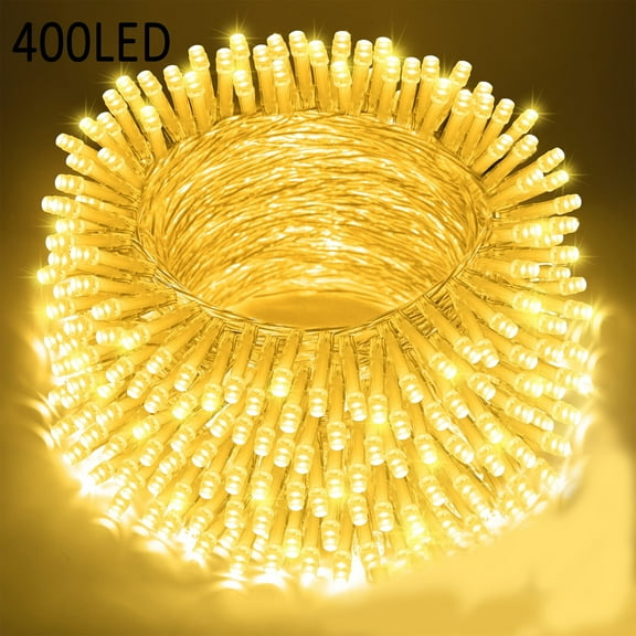 Yexmas Star LED String Lights with 11 Lighting Modes, Christmas Tree Light Indoor and Wedding Outdoor, Festive,Snow 400 LED