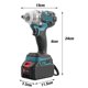 thumbnail image 3 of 650NM 18V Makita Akku Schlagschrauber Ratschen Akkuschrauber Brstenloser fr, 3 of 4