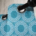 thumbnail image 4 of Ambesonne Aqua Grommet Curtain, Greek Meander Mosaic Tile, 50" x 63", Blue Green White, 4 of 6