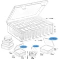 thumbnail image 2 of Pure Future 91-Piece Bead Organizer Box Set \u2013 Small Hinged-Lid Plastic Storage Containers with Clear Design for DIY Jewelry Making, Bracelet Crafting & Nail Art Supplies, 2 of 8