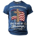 thumbnail image 2 of Kids 250 Anniversary USA Shirts Relaxed Fit Casual 250 Year T-Shirt Breathable Regular Fit Short Sleeve Independence Day Tops, 2 of 4