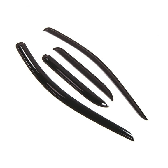 Tuningpros WD2-132 Outside Mount Window Visor Deflector Rain Guard Dark Smoke 4 Pcs Set For 2003-2009 Dodge Ram 2500 Quad Cab