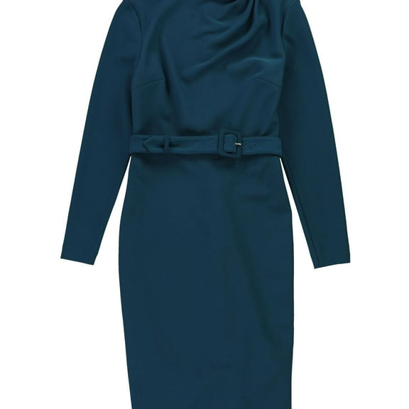 GUESS Womens Cheryl Knit Sheath Dress, Blue, 4