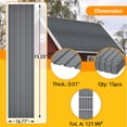 thumbnail image 2 of 16.77 in. x 73.23 in. Gray Galvanized Metal Roof Panels Hardware Roofing Sheets(15 Pieces), 2 of 6