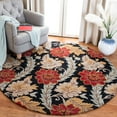thumbnail image 2 of SAFAVIEH Blossom Ashley Floral Flowers Wool Area Rug, Black/Multi, 2' x 3', 2 of 10