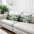 thumbnail image 2 of Dark Green Forest Throw Pillow Covers, Watercolor Clouds Trees Mountain Soft Breathable Pillow Cases with Invisible Zipper for Sleeping, Long Body Pillowcases for Couch Bed Sofa Chair 20x54 Inches, 2 of 9