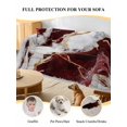 thumbnail image 4 of Marble Red Couch Cover for Dogs, Modern Abstract Gold White Brick Stone Motif Washable Sofa Covers Slipcover for Pets Dogs Futon Cover, Couch Recliner Covers, Oversized Chair Slipcover 71"x91", 4 of 9