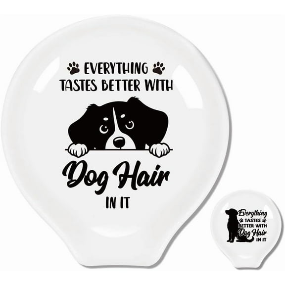 Ceramic Spoon Rest Spoon Holder for Kitchen Counter Dog 90x85mm 2pcs/set