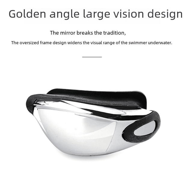 Juego de gafas de natación para adultos, antivaho, galvanizadas, de alta definición, con clip nasal de silicona resistente al agua, tapón para los oídos, gorro de natación, juego de gafas de natación