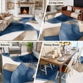thumbnail image 6 of Navy Blue Geometric Large Area Rugs for Bedroom Living Room, Soft Non Slip Carpet Bedside Rug, Abstract Art Modern Rectangular Floor Cover Kitchen Accent Rug 5'x7' for Dining Room/Office, 6 of 9