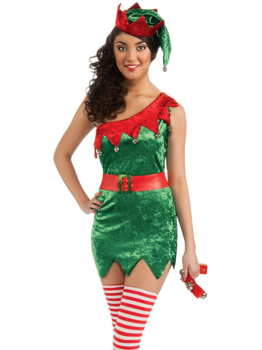 Rubies Costume Co Womens Adult Santa's Helper Elf Christmas Costume Medium  10-12 