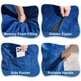thumbnail image 5 of 3FT Bean Bag Chair Bean Bag Chairs for Adults Giant Bean Chairs with Velvet Cover, Memory Foam BeanBag Chair Fluffy BeanBag Chairs for Living Room, Bedroom - Blue(36" x 36" x 22"), 5 of 9