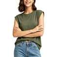 thumbnail image 6 of Axiiglly Plus Size Blouses for Women, Short Sleeves Solid Color Crew Neck Lightweight Summer Outdoor Tops, S-3XL, 6 of 10