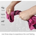 thumbnail image 2 of Pack of 4 Cooling Towels (90*30cm), Ice Towels, Microfiber Towels for Gym, Workout, Fitness, Running, Workout and More (Random Colors), 2 of 5