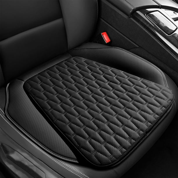 Cojín para Asiento de Coche Transpirable de Cuero Perforado para las Cuatro Estaciones, Negro MNFD