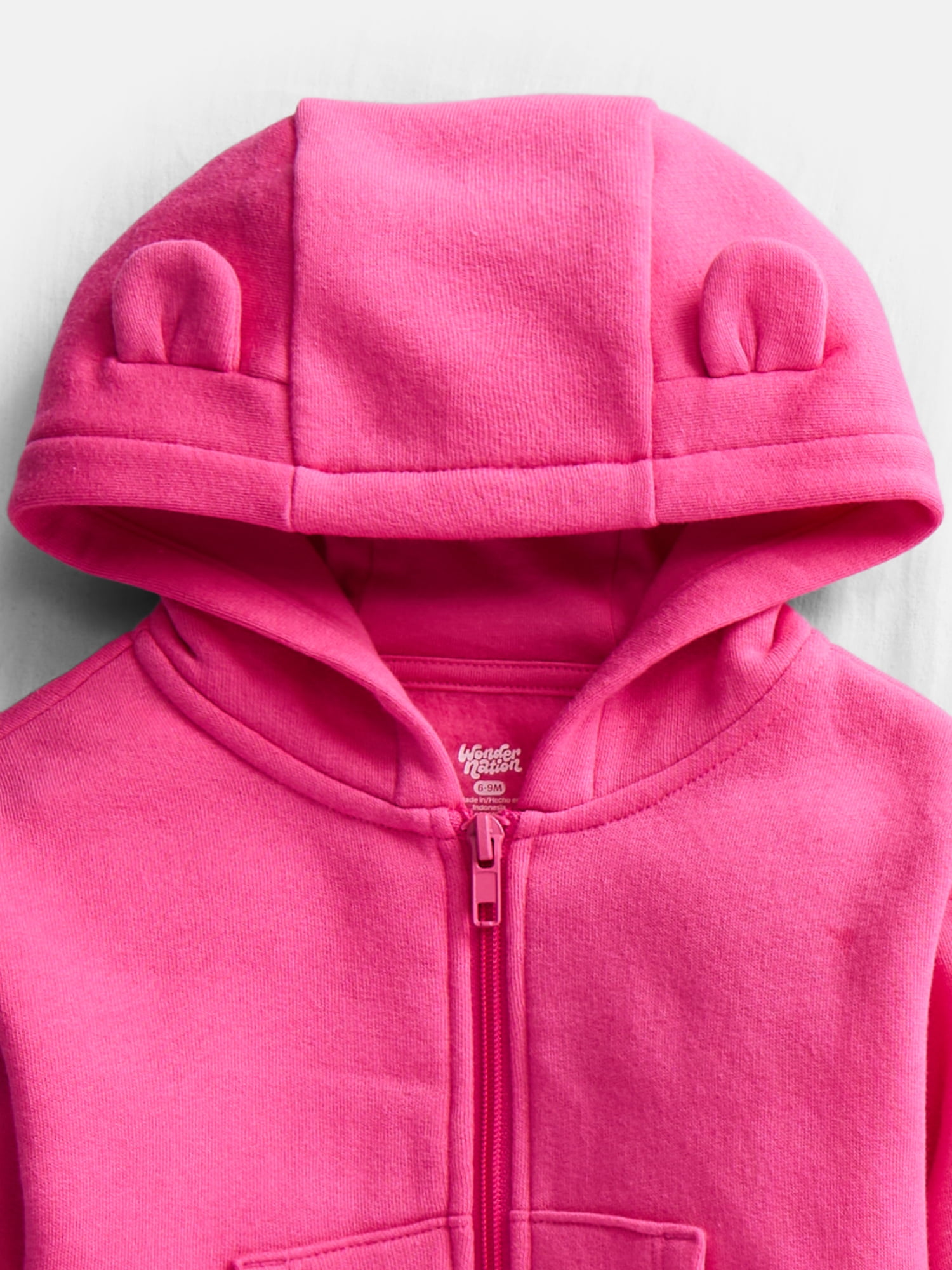 Wonder Nation Baby Zip Up Hoodie and Joggers Fleece Set, Sizes 0/3M-24M