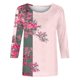 thumbnail image 4 of Fiudx Camisas para Mujer Camiseta Holgada de Manga Tres Cuartos con Cuello Redondo y Estampado Regular a La Moda Informal para Mujer, 4 of 4