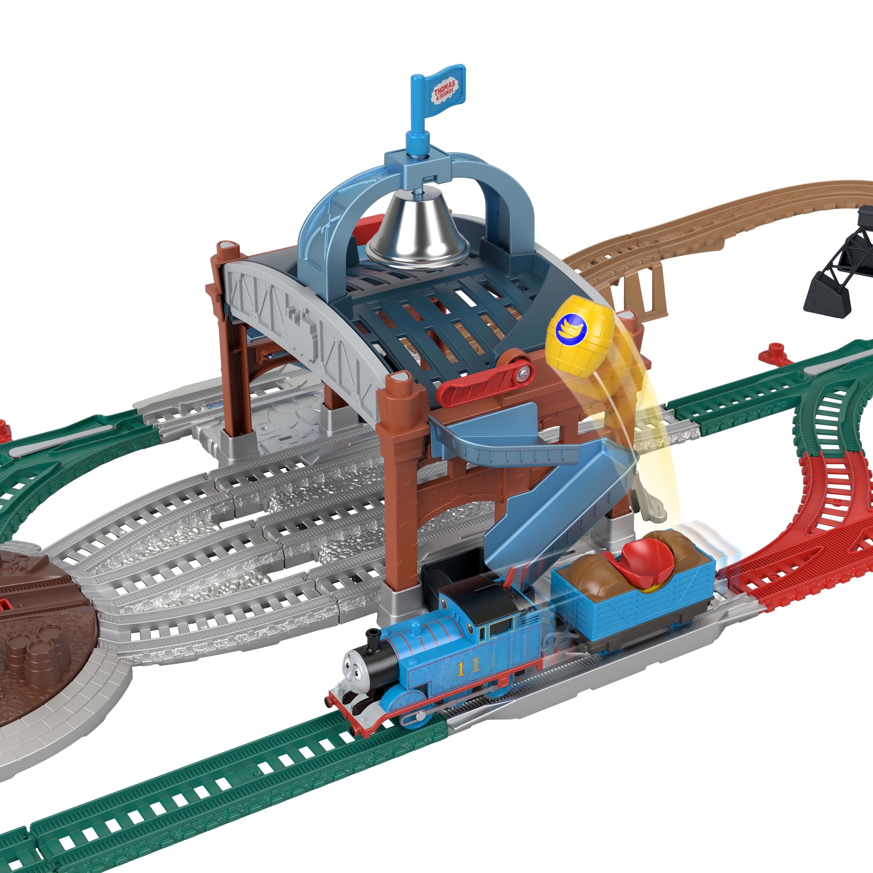 Thomas & Friends Load & Launch Barrel Delivery Set by Fisher-Price & Classic Motorized Toy Train