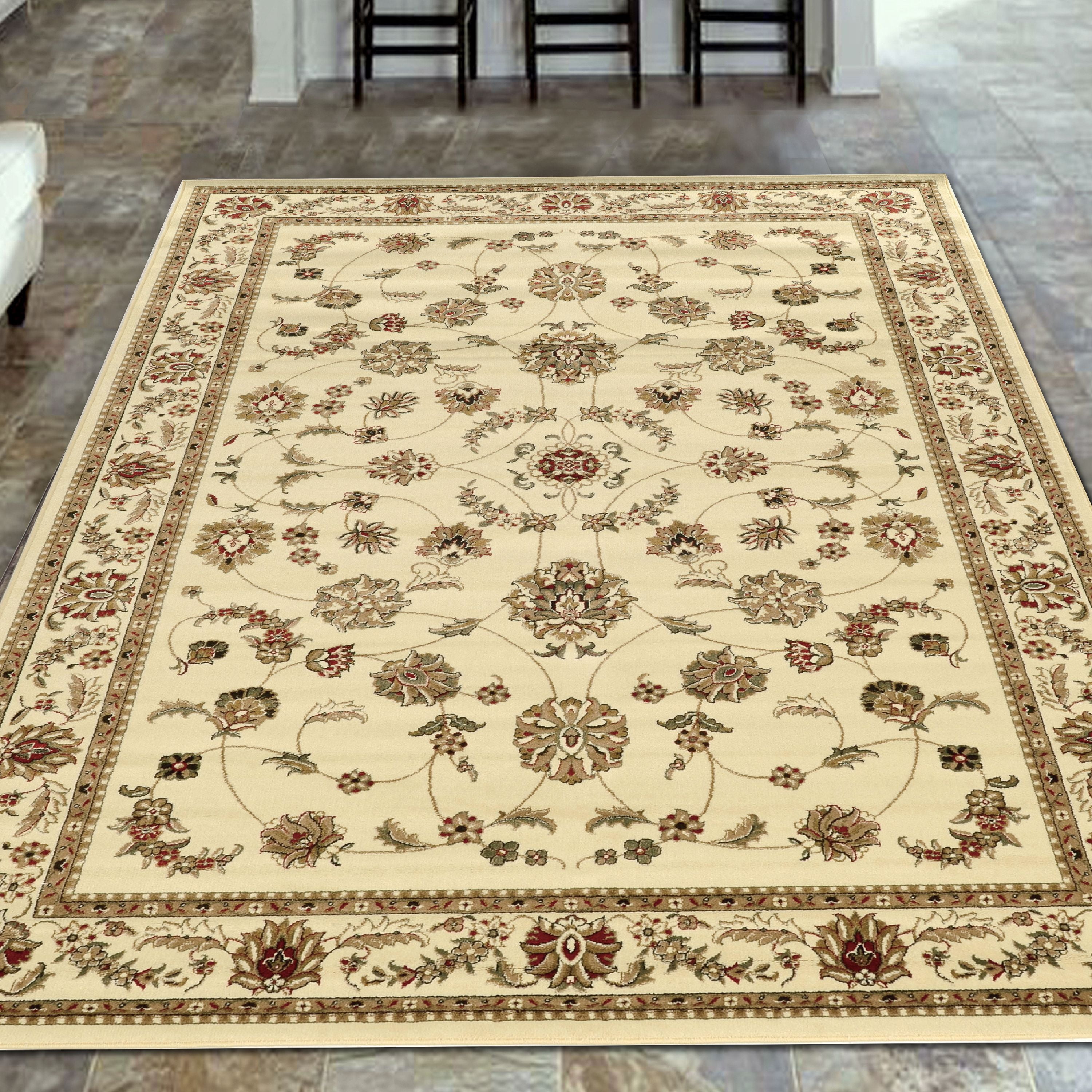 Radici USA 1596 Como Traditional Ivory Oriental Scroll Area Rug (9'10 ...