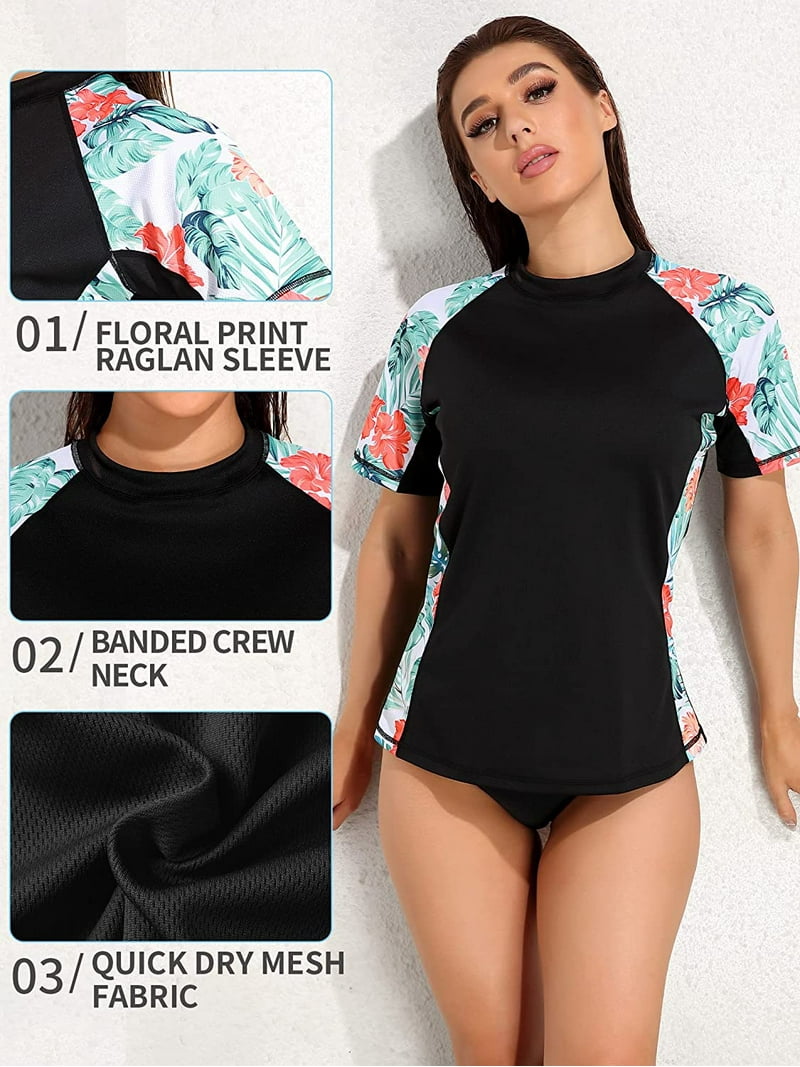 UV SKINZ Women's Aloha Long Sleeve Rash Guard - UPF 50+ Sun Protection, Quick Dry, 4-Way Stretch