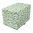 thumbnail image 1 of Nature Dog Crate Cover, Botanical Leafage Pattern Forest Foliage Growth of Season Plants Organic, Easy to Use Pet Kennel Cover for Dogs, 35" x 23" x 27", Emerald Green White, by Ambesonne, 1 of 6