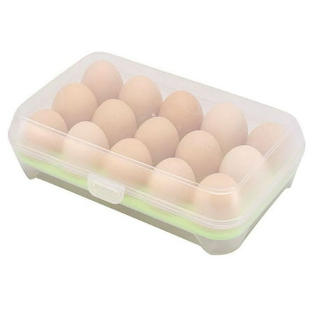 15 Grids Egg Storage Box Case Holder For Fridge Freezer Container